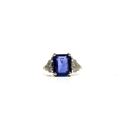 9ct White Gold 3ct Sapphire and Diamond Ring