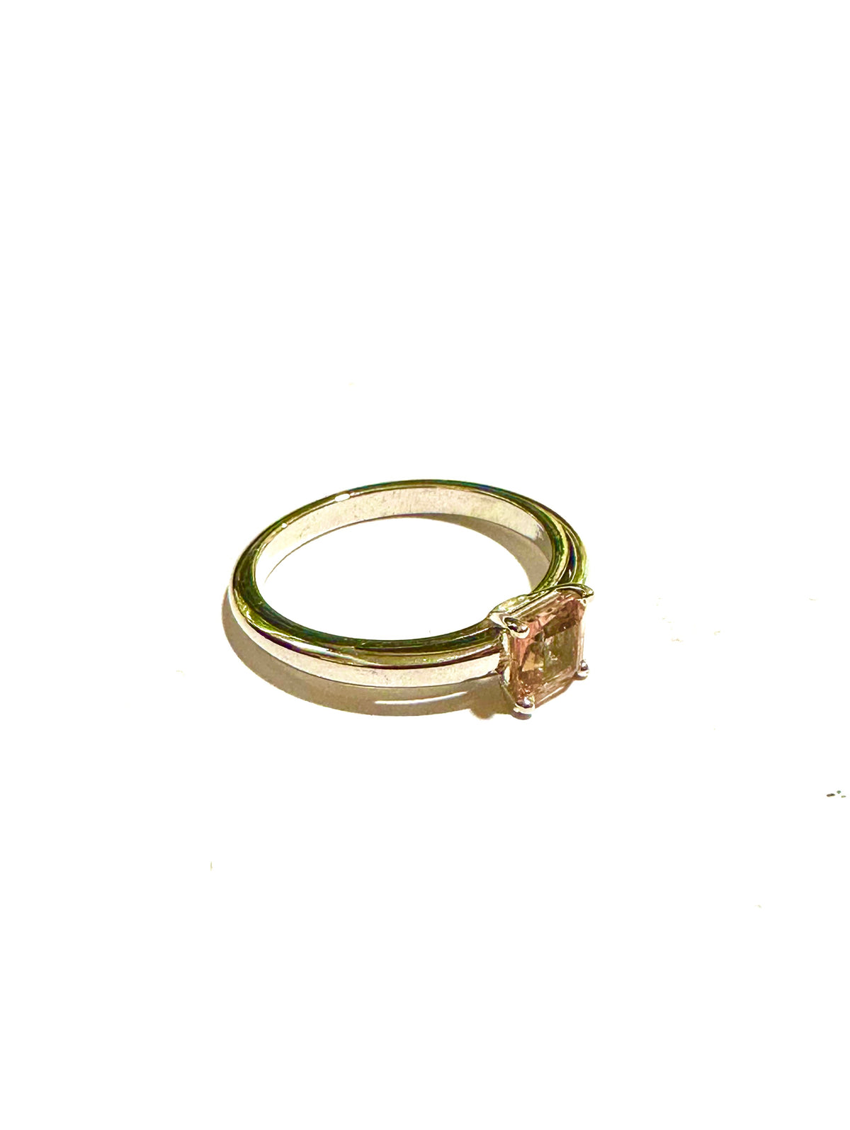 9ct Yellow Gold Square Cut Tourmaline Ring