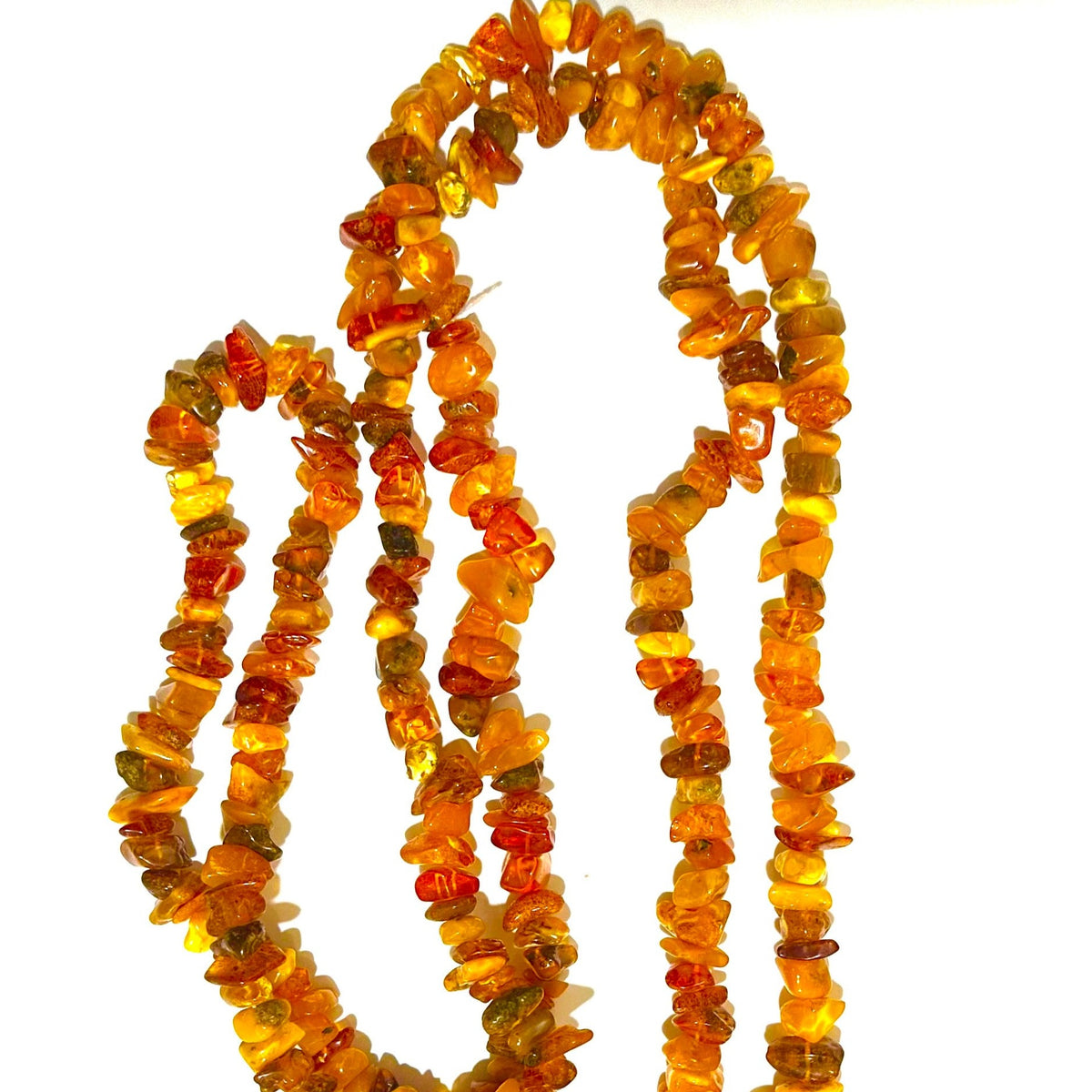 Rough Baltic Amber Opera Length Necklace 160cm