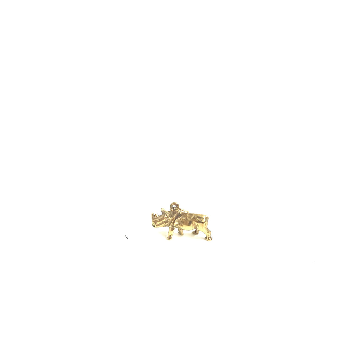 9ct Gold Rhino Pendant