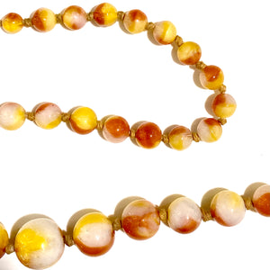 Vintage Sunset Glass Beaded Necklace