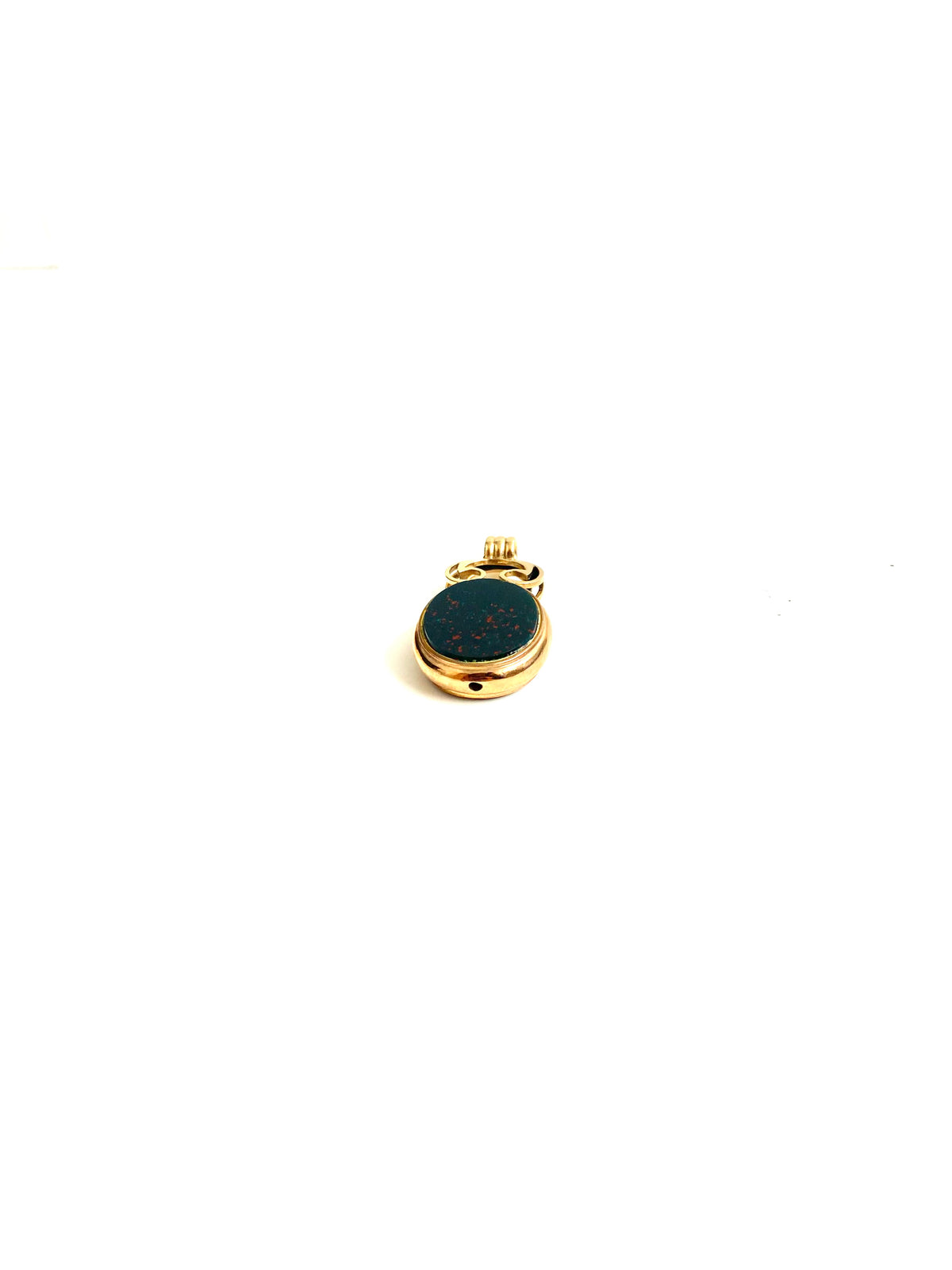 9ct Gold Bloodstone and Carnelian Pendant