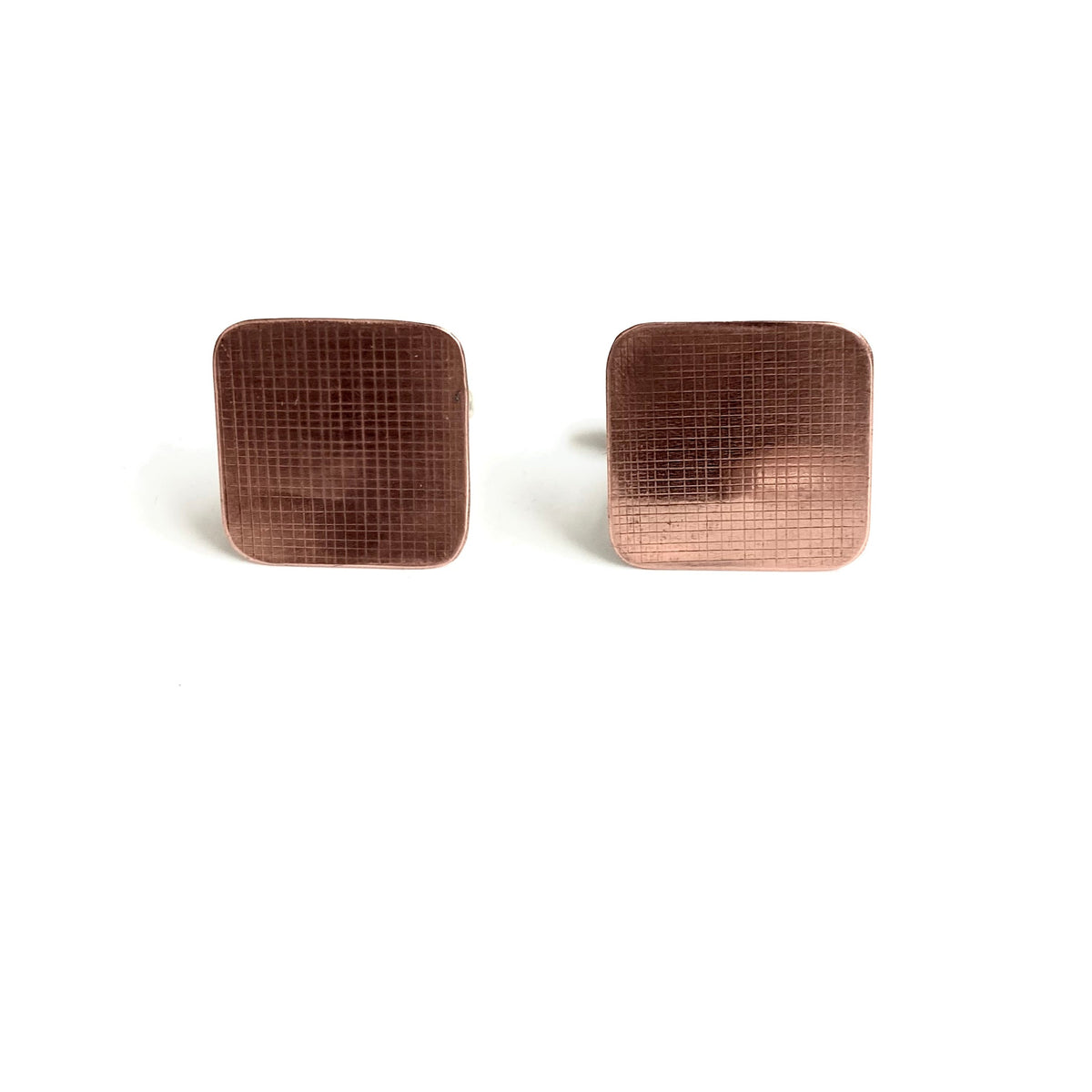 Copper Engraved Square Cufflinks