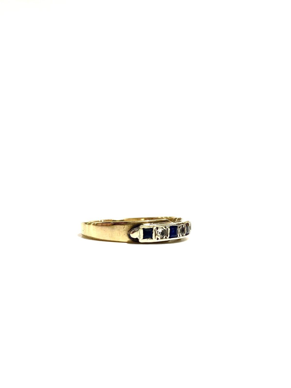 9ct Gold Diamond and Sapphire Band