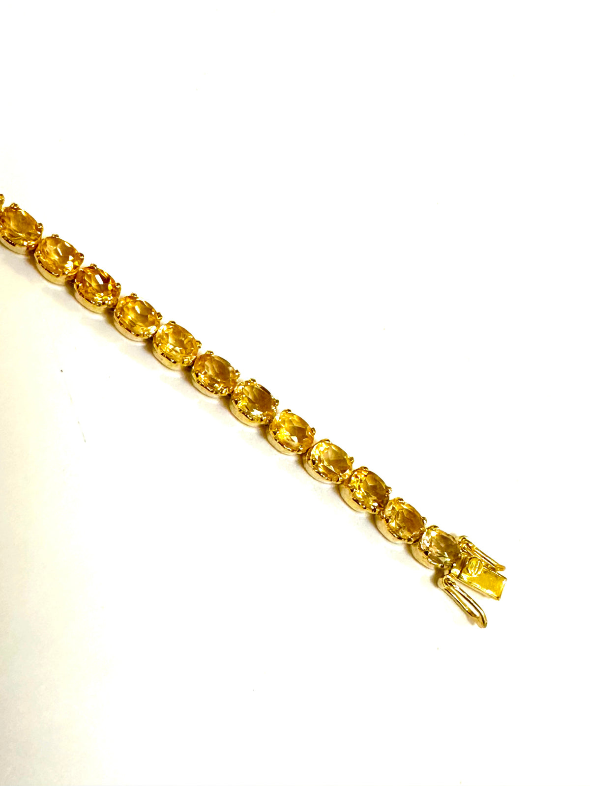 Sterling Silver Yellow Sapphire and Citrine Bracelet