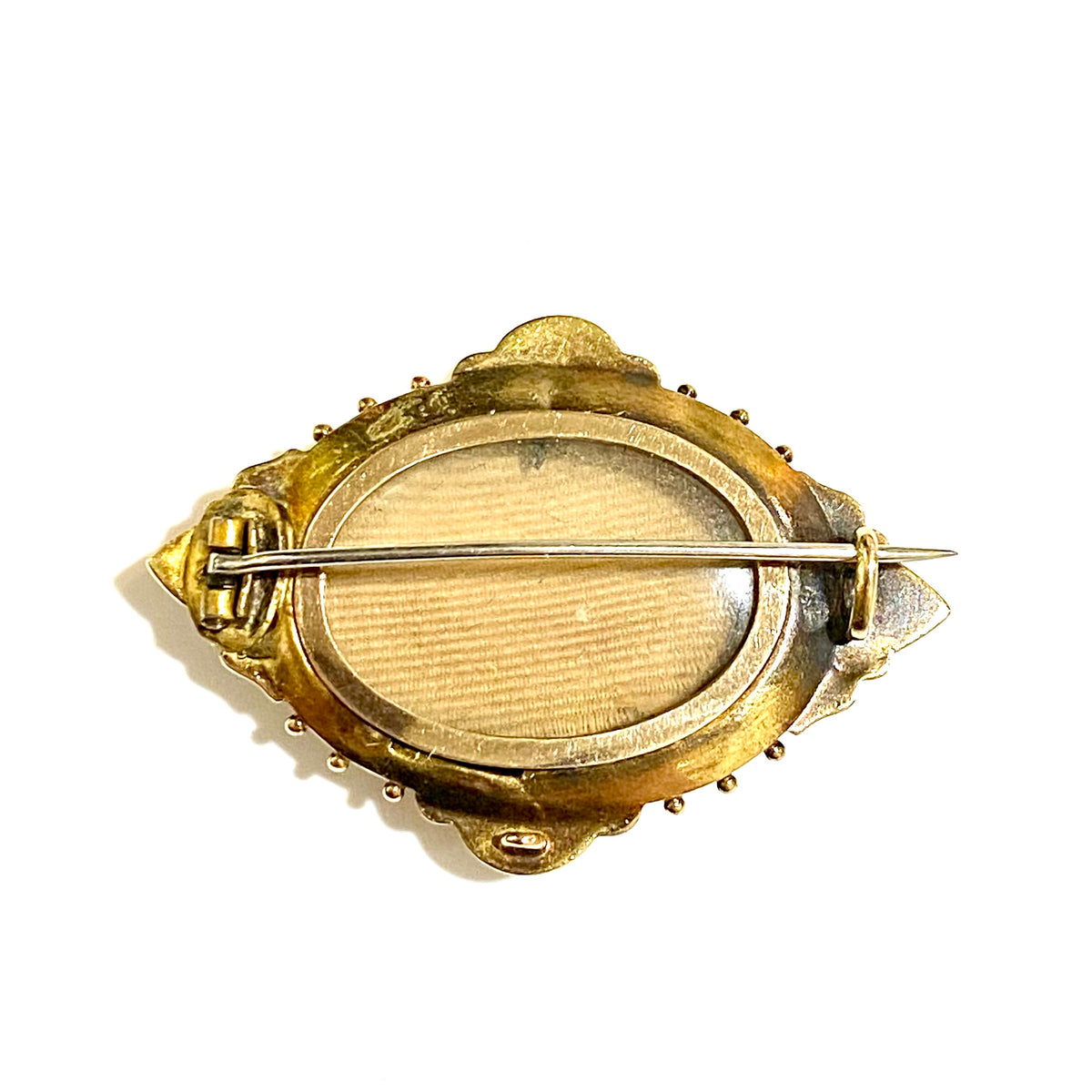 Antique Georgian Diamond and Seed Pearl Mourning Brooch
