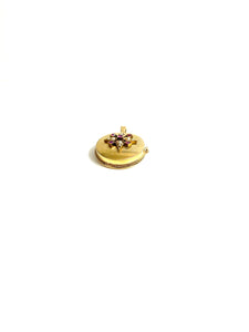 18ct Gold Ruby and Pearl Locket