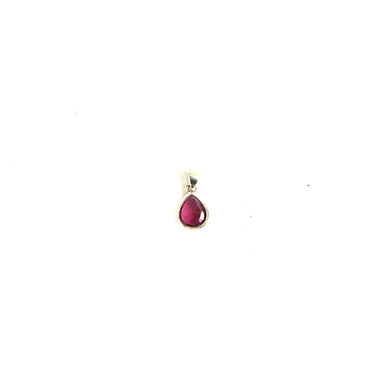 9ct Gold Ruby Pear Shaped Pendant