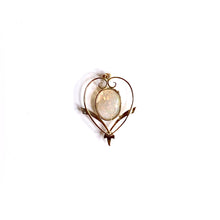 Antique 9ct Yellow Gold Solid Opal Pendant