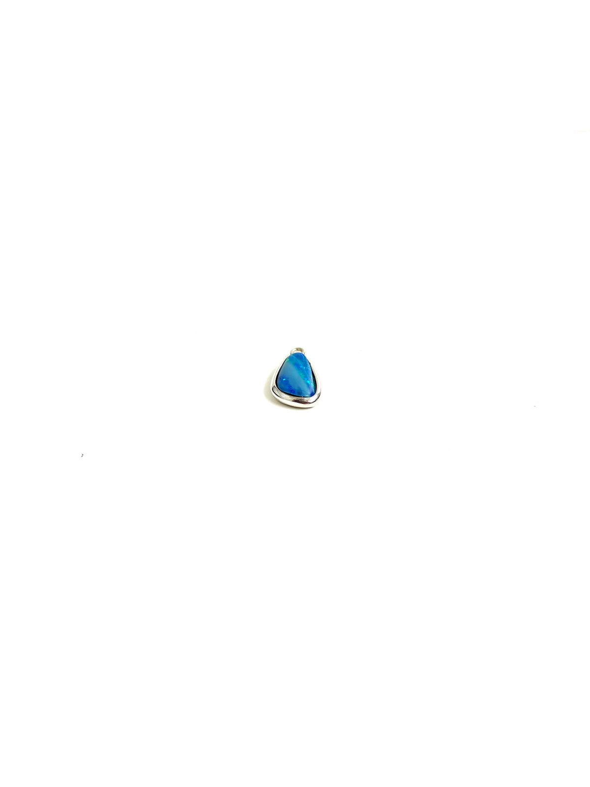 Sterling Silver Opal Asymmetric Pendant
