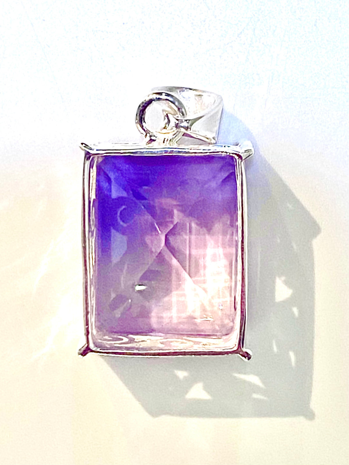 Natural Amethyst Sterling Silver Pendant