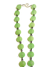 Round Seafoam Green Beaded Necklace