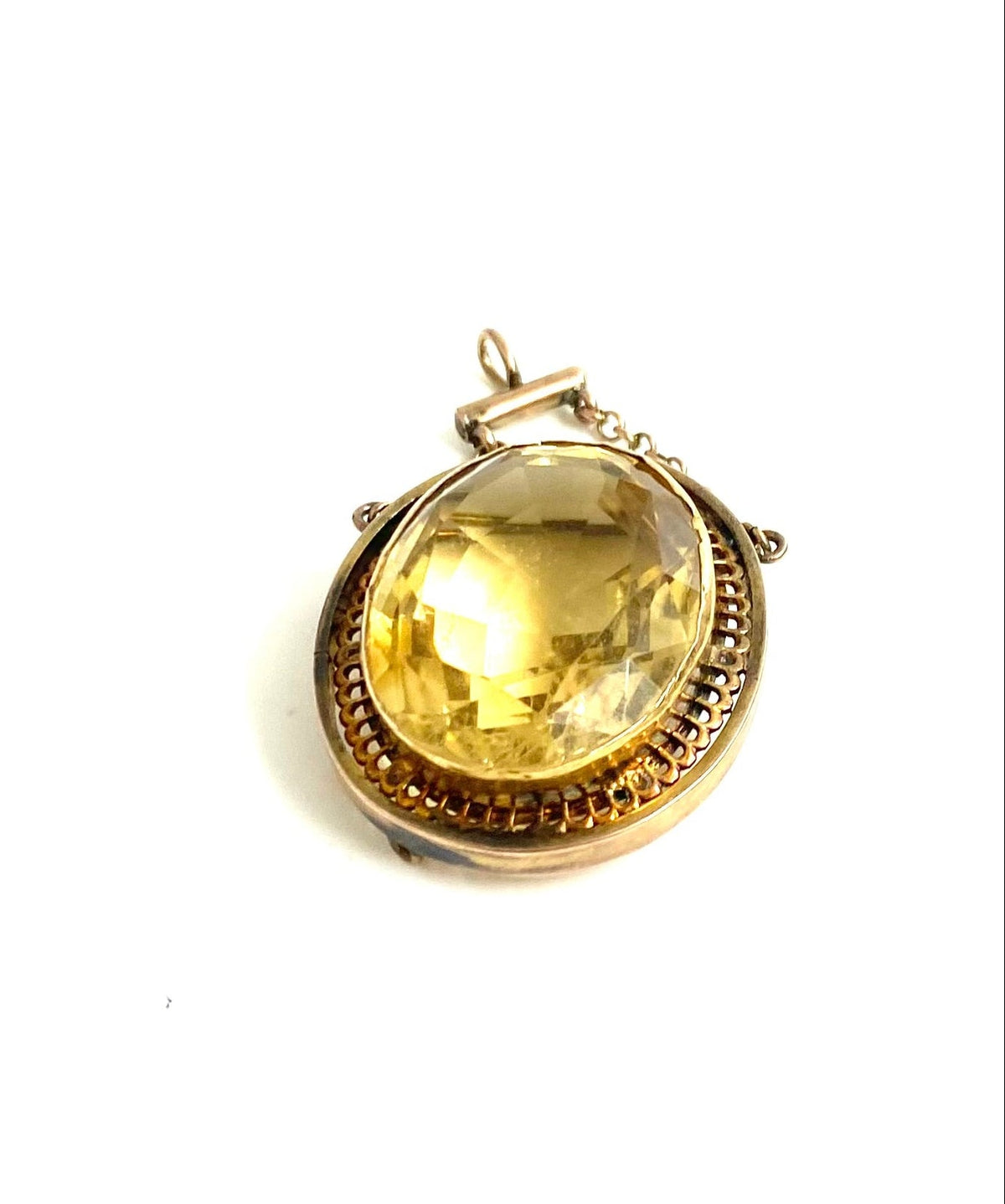 14ct Gold Citrine Brooch