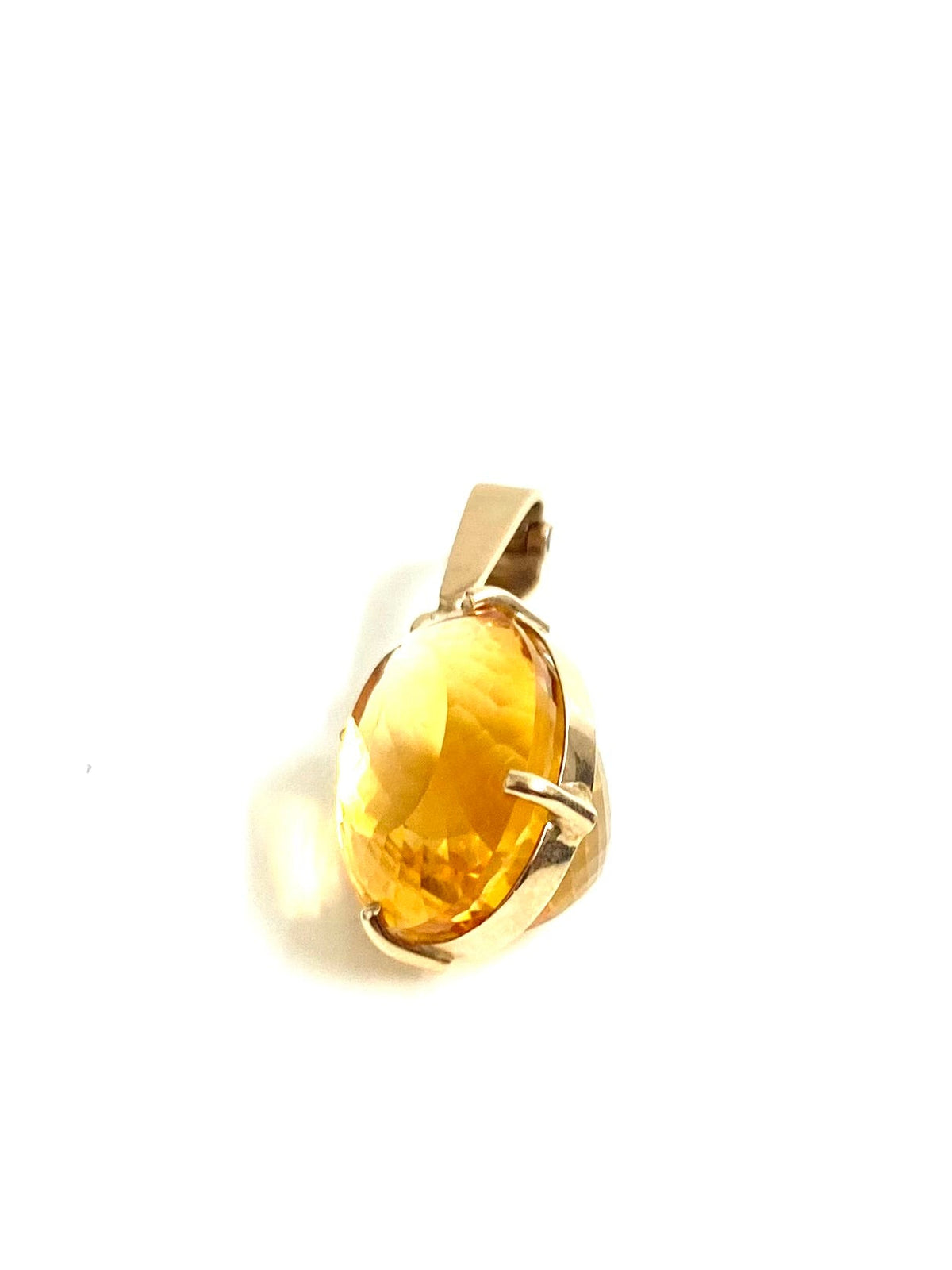 9ct Gold 22ct Citrine Pendant