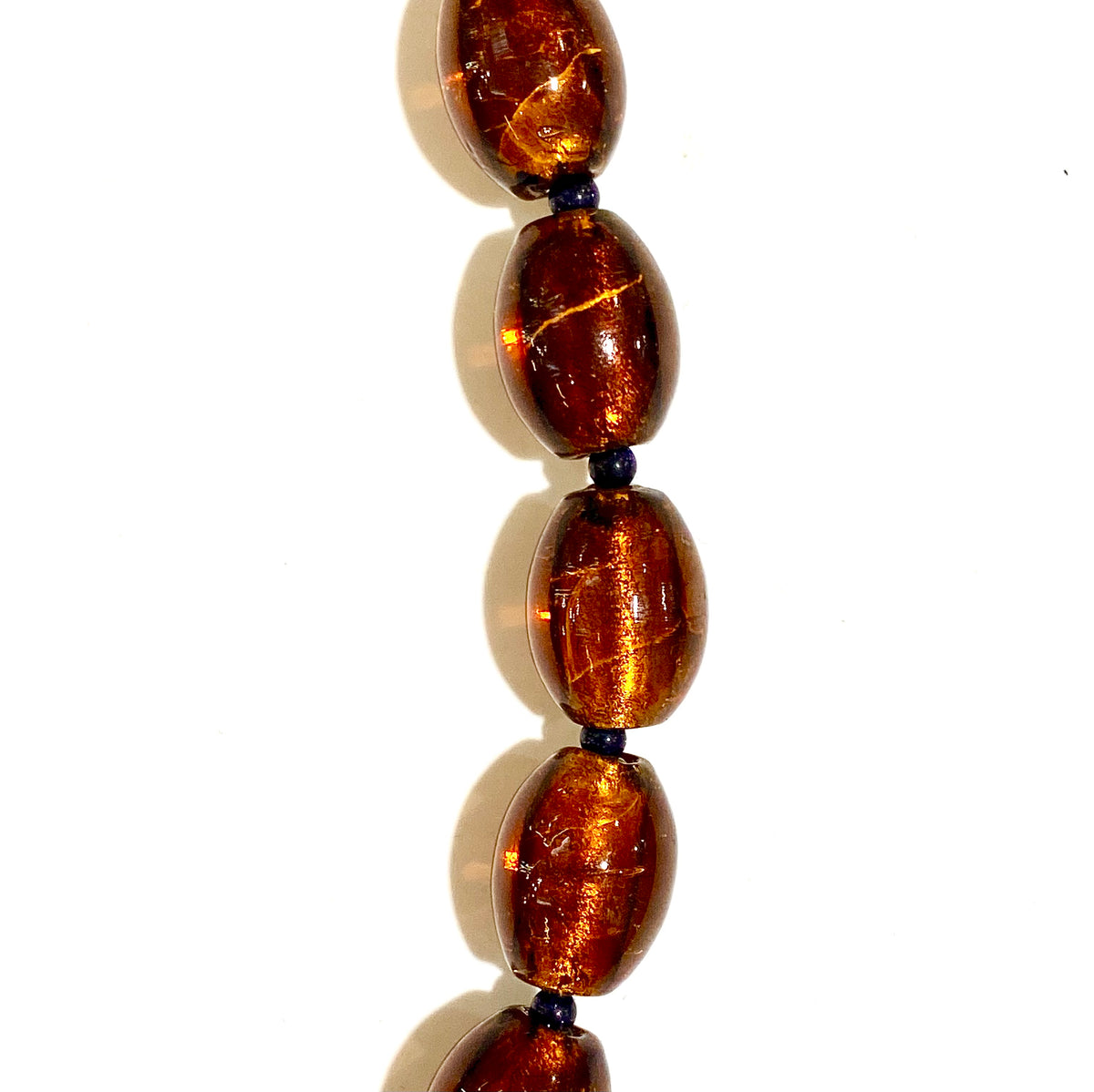 Venetian Glass and Blue Sunstone Beaded Necklace