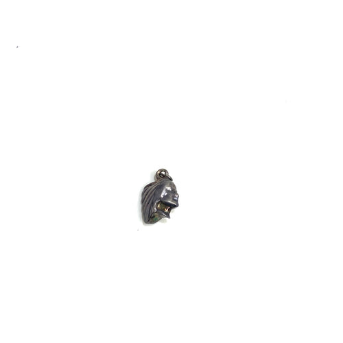 Sterling Silver Woman's Head Charm