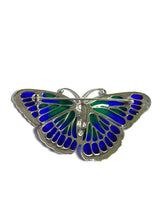 Marcasite and Enamel Butterfly Brooch