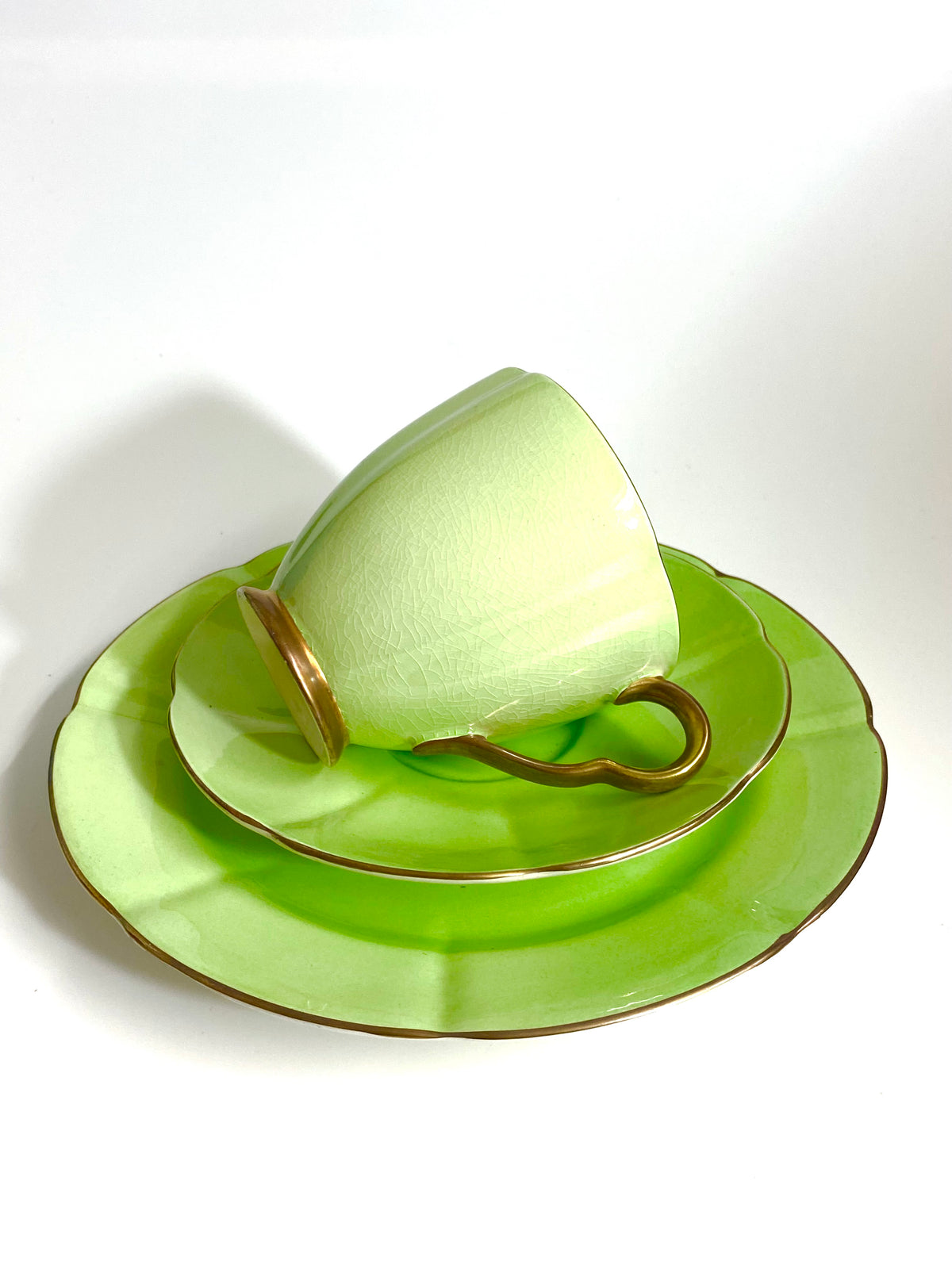 Antique Porcelain Cup, Saucer and Plate by Carlton Ware
