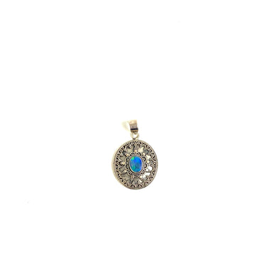 Sterling Silver Doublet Opal Pendant