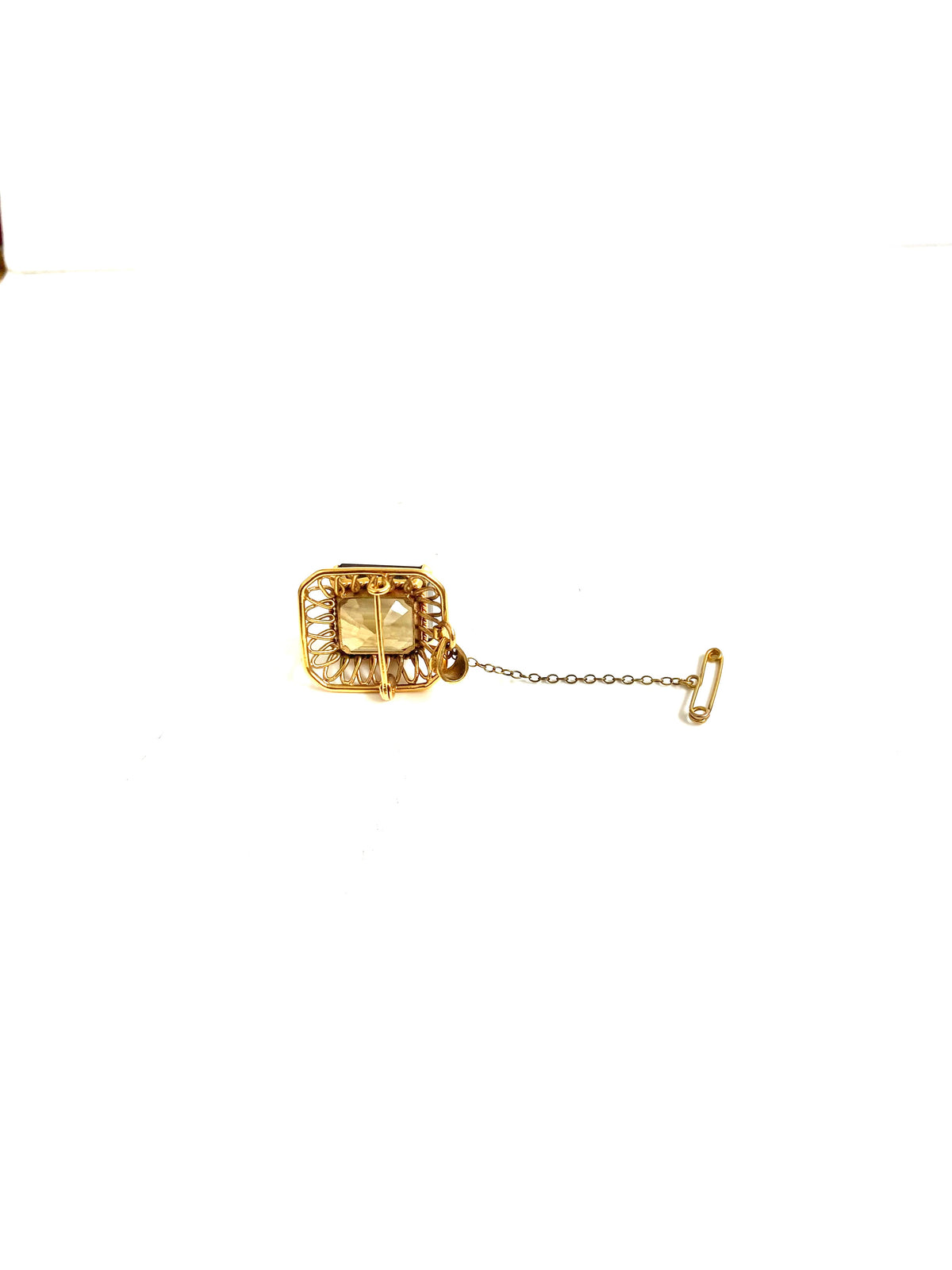 18ct Yellow Gold Smokey Quartz Brooch