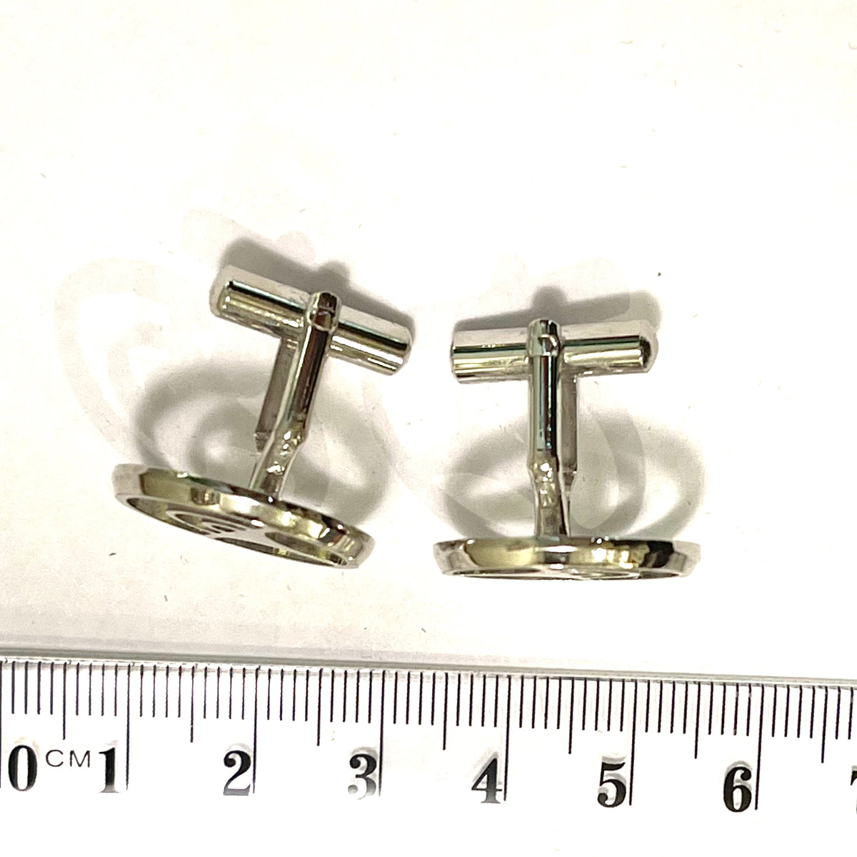 Vintage Brushed Silver Modernist Cufflinks