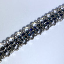 Sterling Silver Sapphire and Cubic Zirconia Bracelet