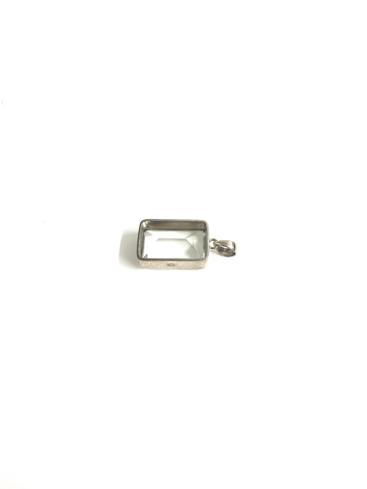 Sterling Silver Rock Crystal Pendant