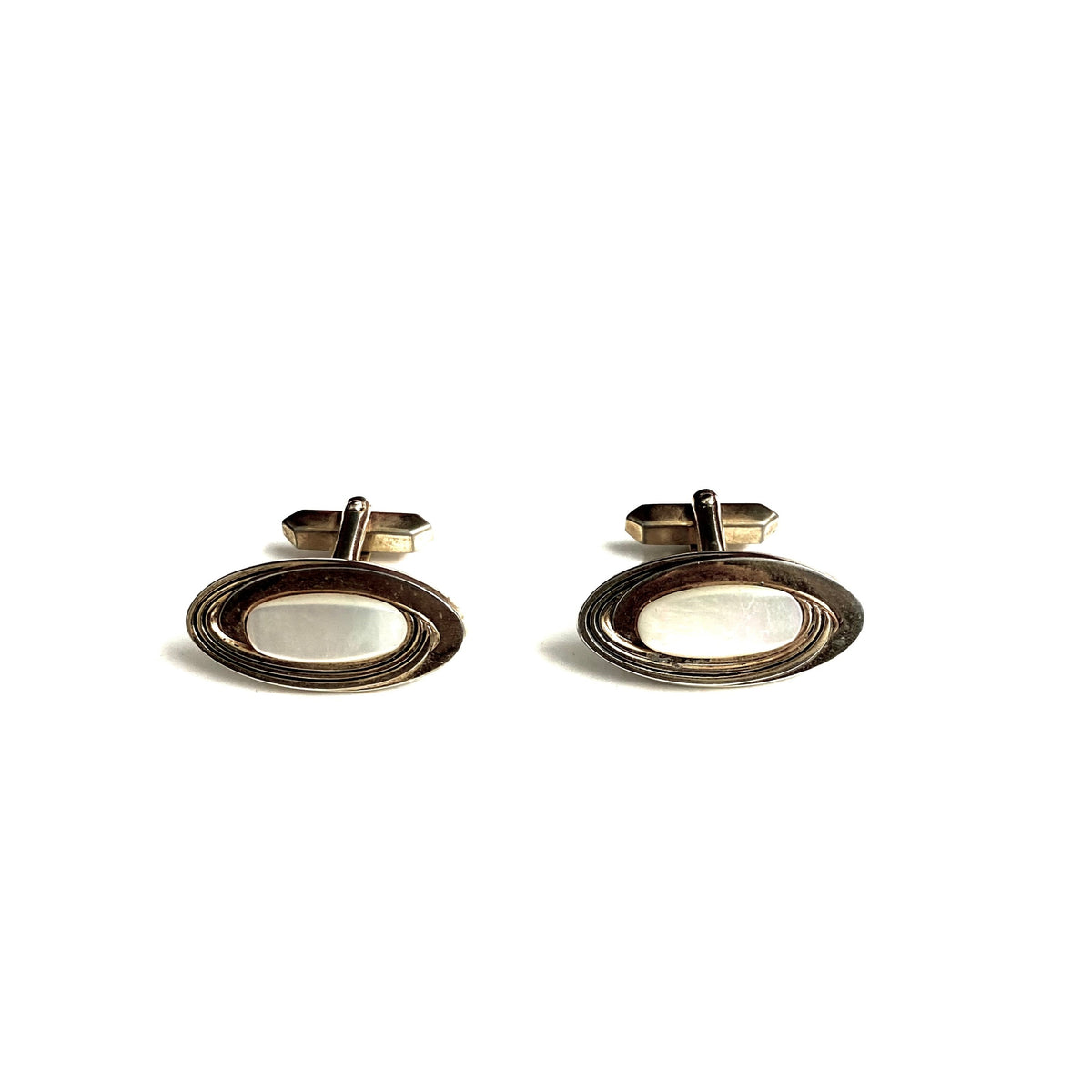 Costume Mother of Pearl Oval Cufflinks