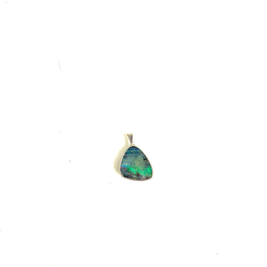 Sterling Silver Opal Triangle Pendant