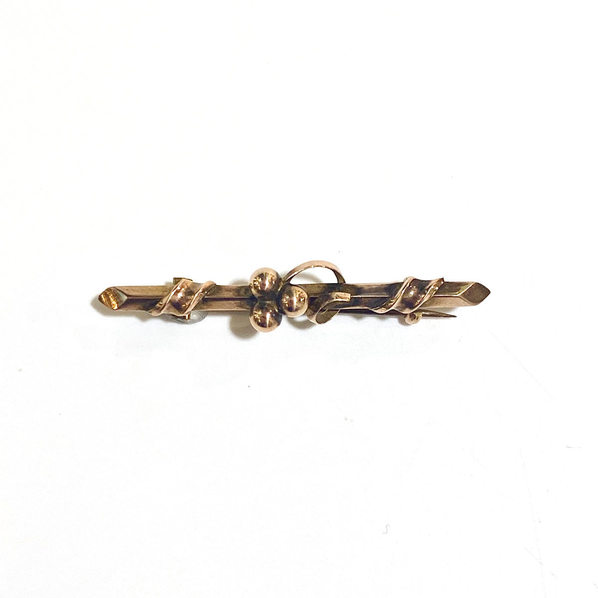 9ct Rose Gold Bar Brooch