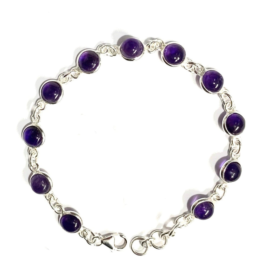 Sterling Silver Amethyst Bracelet