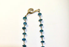 Vintage London Blue Rondelle Topaz Necklace