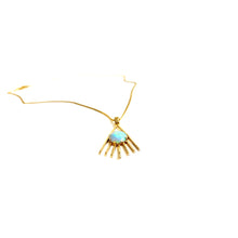 9ct Gold Opal Fan Necklace