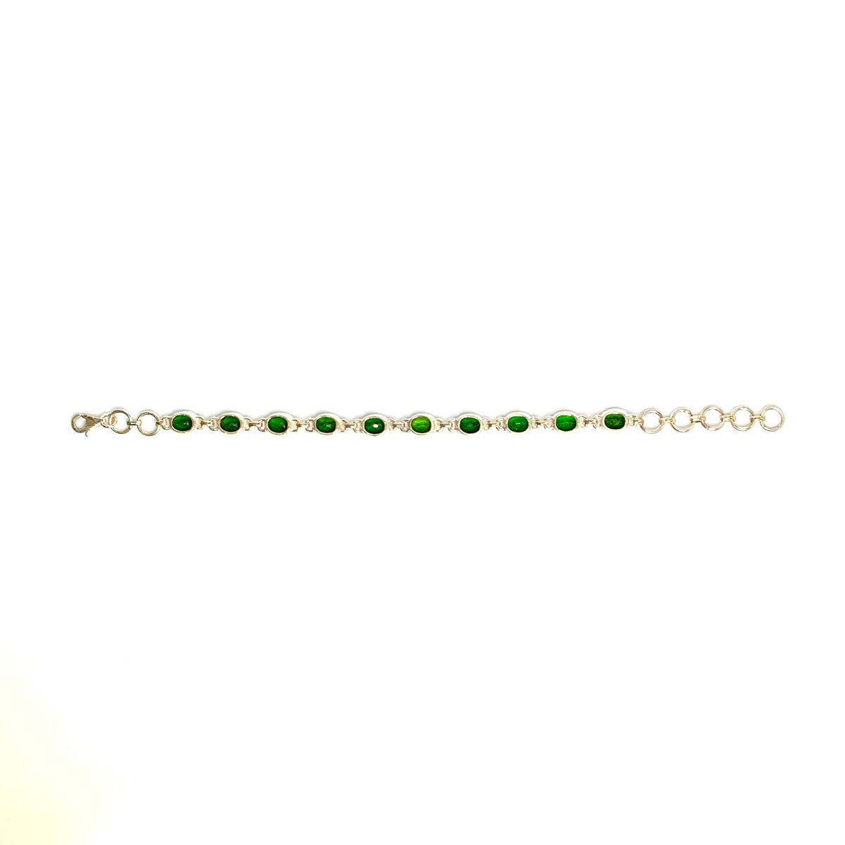 Sterling Silver Chrome Diopside Bracelet
