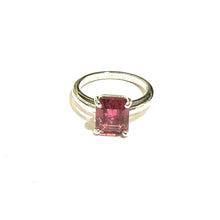 9ct White Gold Cherry Pink Tourmaline Ring