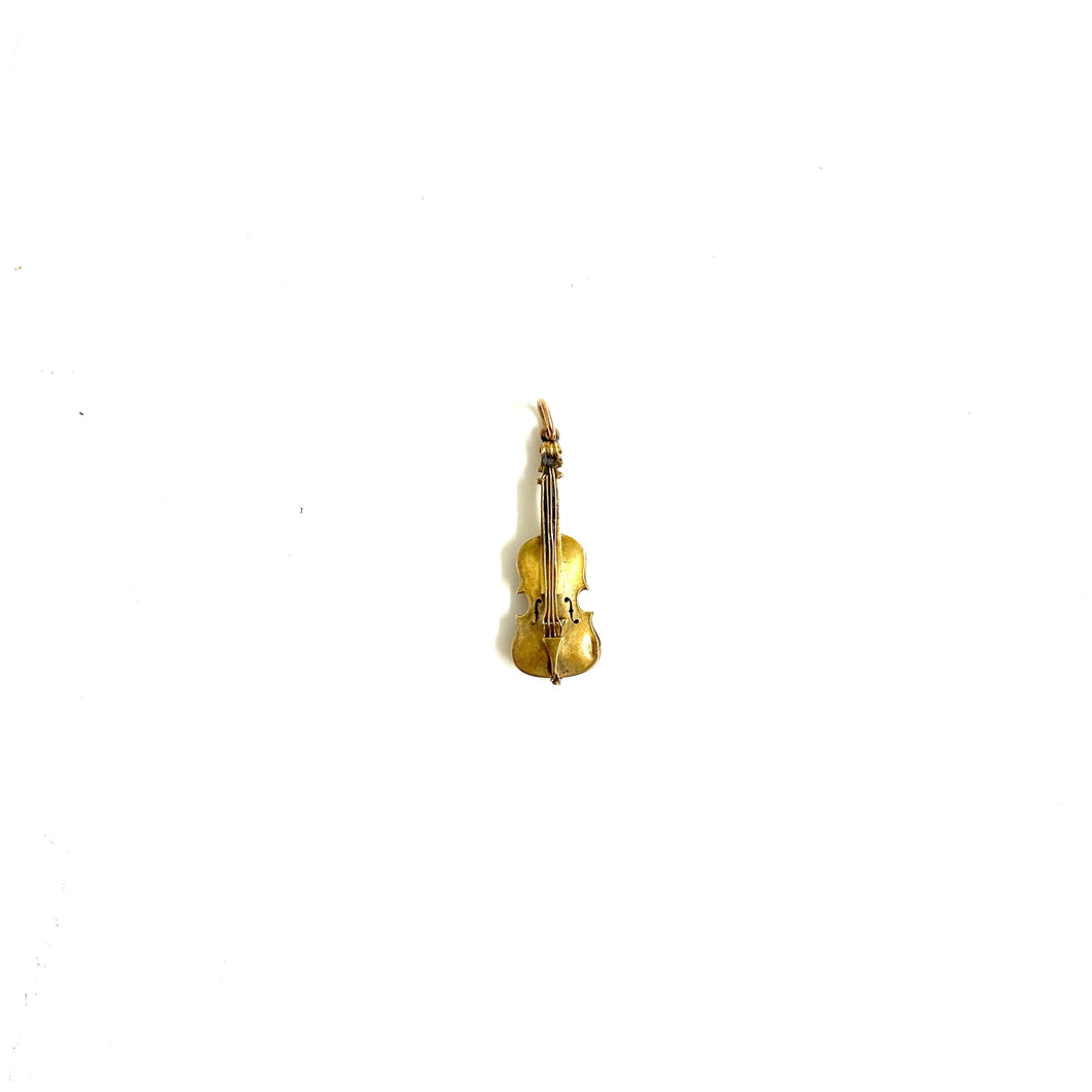 18ct Gold Violin Pendant