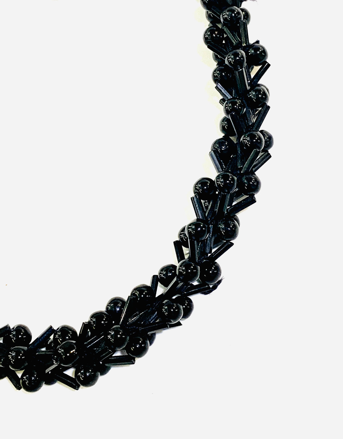 Black Beaded Vintage Collar