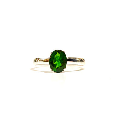 Sterling Silver Chrome Diopside Ring