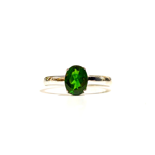 Sterling Silver Chrome Diopside Ring