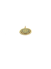 9ct Gold Pendant Inlaid with Enamel