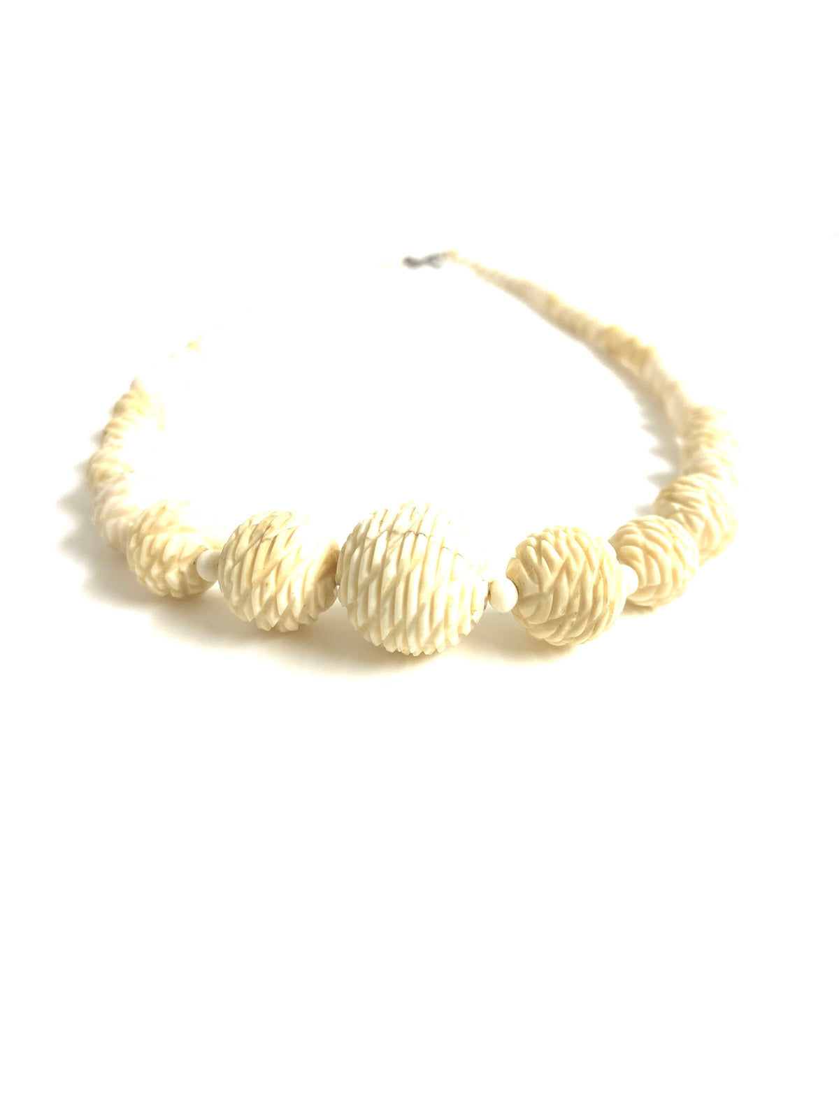 Carved Ivory Graduated Necklace