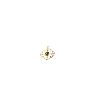 9ct Rose Gold 1ct Natural Green Sapphire Pendant