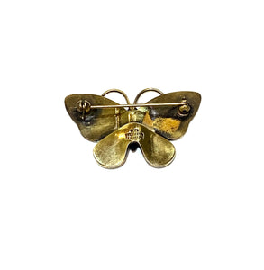 Volmer Bahner Denmark Sterling Silver and Enamel Butterfly Brooch