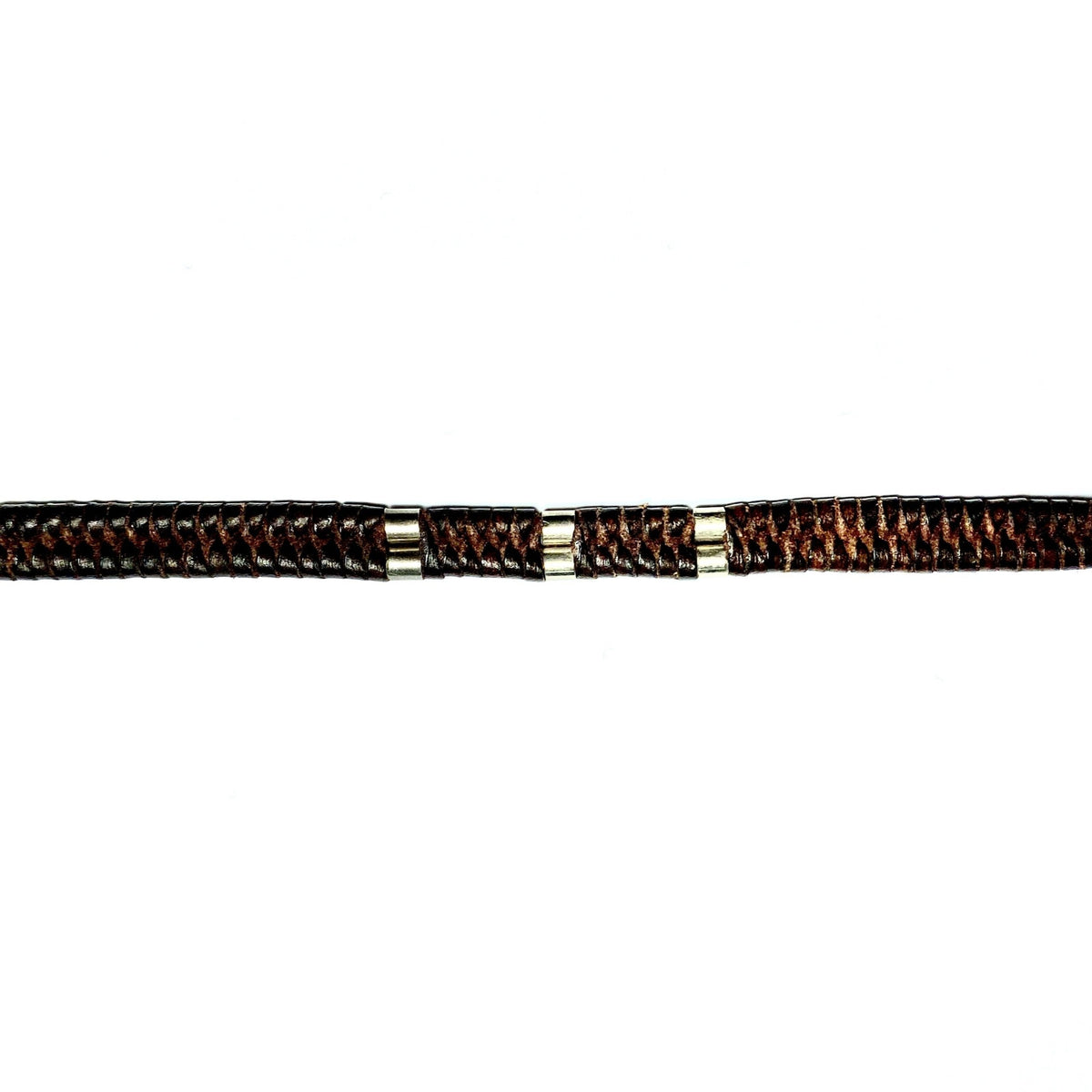 Sterling Silver Braided Leather Bracelet