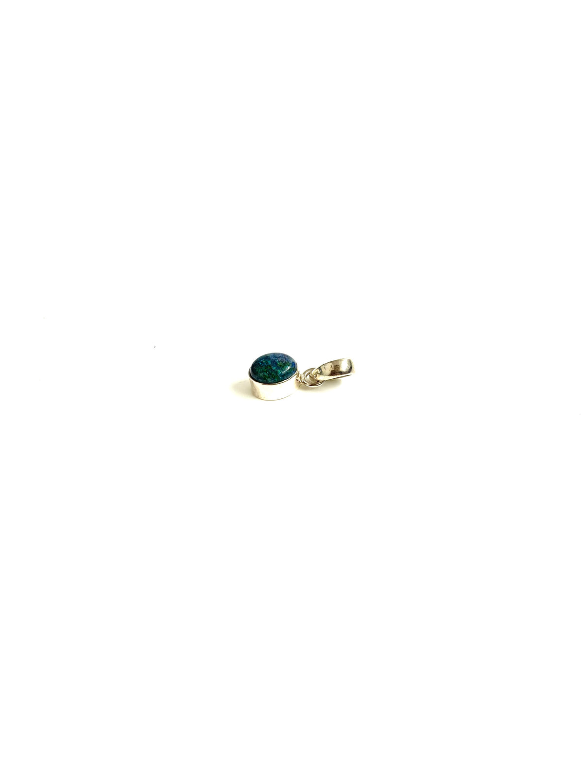 Sterling Silver Small Oval Opal Pendant