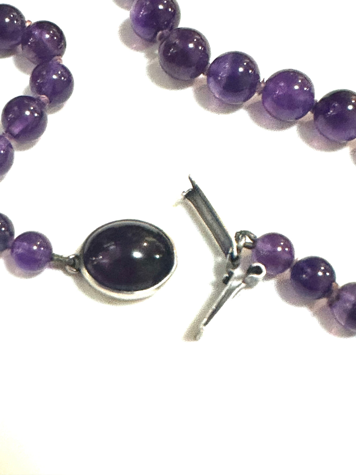 Graduated Amethyst Beaded Necklace