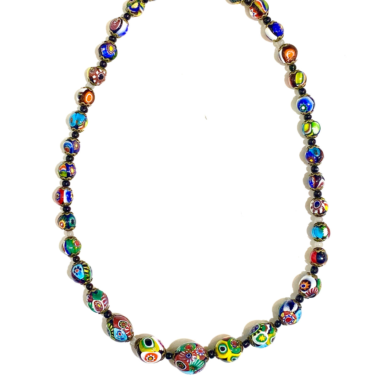 Millefiori Glass Beaded Necklace