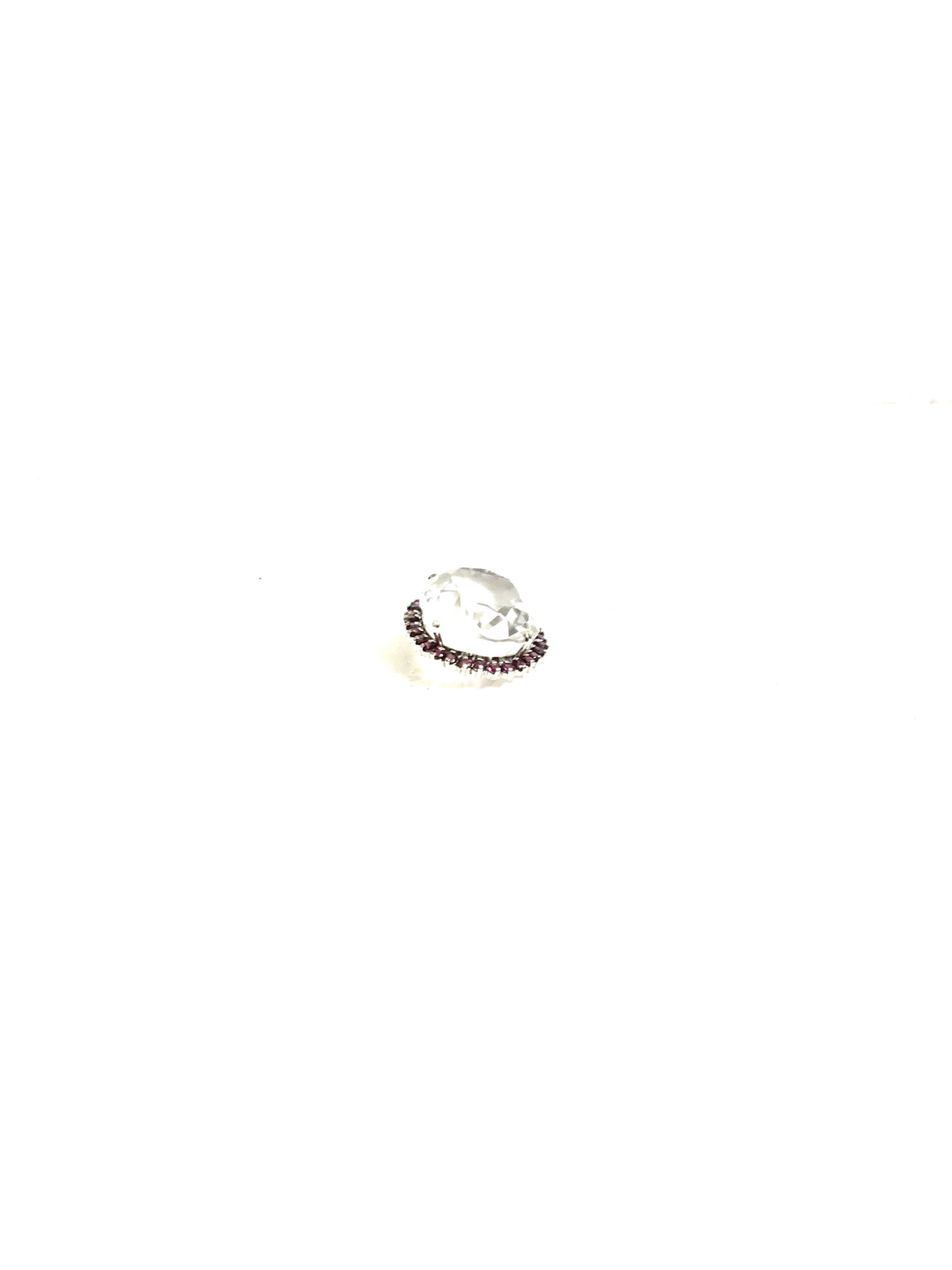 Rock Crystal and Garnet Pendant