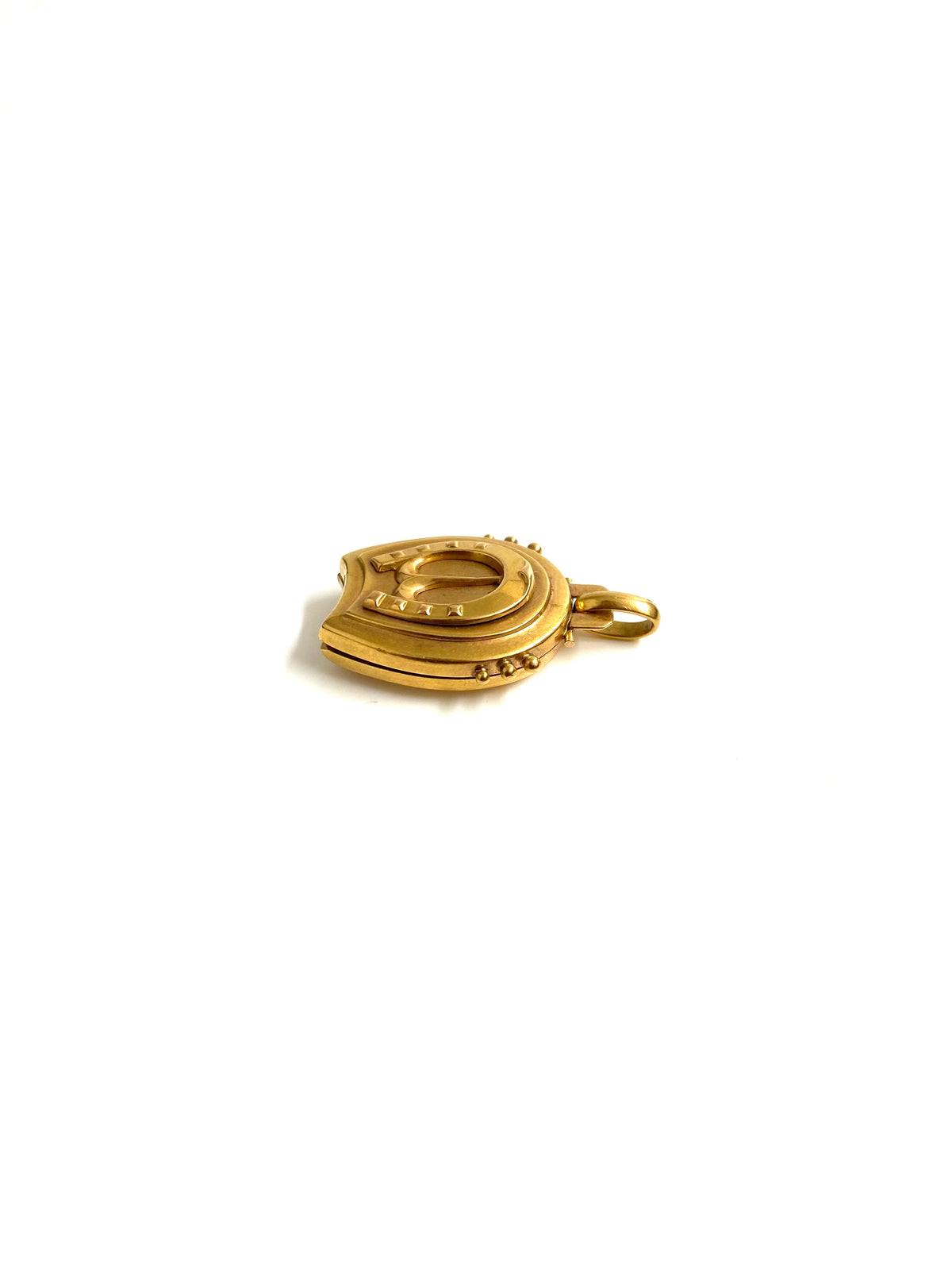 18ct Gold Locket with Horseshoe