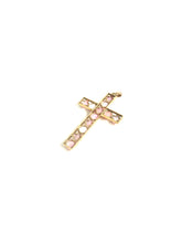 9ct Gold Angel Skin Coral Cross Pendant